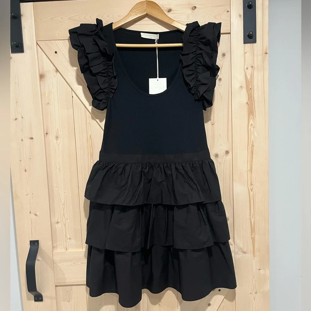 NWT Ulla Johnson Hanna Dress in Noir, Size 6 - Picture 4 of 13